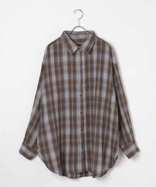 3.3 Field Trip （3.3フィールドトリップ）の「【2WAY】3.3 Field Trip／オフショルチェックシャツ（シャツ/ブラウス・レディース・ネイビー/ベージュ/ブラウン/その他1/その他2・FREE）」の7枚目の写真