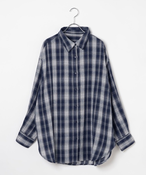 3.3 Field Trip （3.3フィールドトリップ）の「【2WAY】3.3 Field Trip／オフショルチェックシャツ（シャツ/ブラウス・レディース・ネイビー/ベージュ/ブラウン/その他1/その他2・FREE）」の8枚目の写真