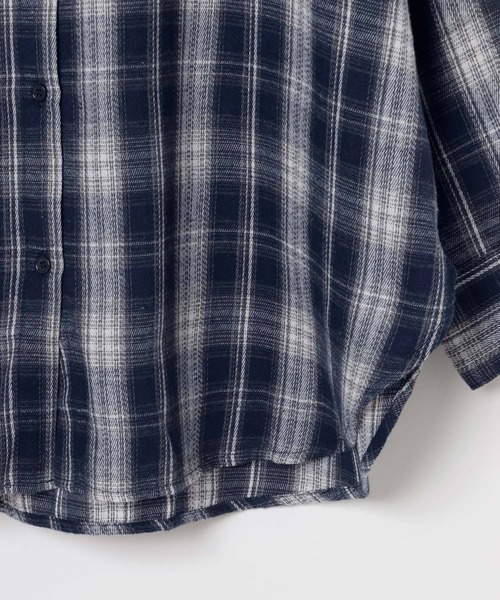 3.3 Field Trip （3.3フィールドトリップ）の「【2WAY】3.3 Field Trip／オフショルチェックシャツ（シャツ/ブラウス・レディース・ネイビー/ベージュ/ブラウン/その他1/その他2・FREE）」の11枚目の写真