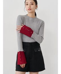 MURUA（ムルーア）の「フレアスリーブアクセントニット（ニット/セーター）」