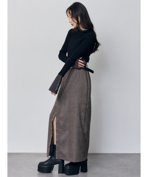 MURUA（ムルーア）の「フレアスリーブアクセントニット（ニット/セーター・レディース・ブラック/アイボリー/グリーン/ブラウン/ホワイト/グレー・FREE）」の11枚目の写真