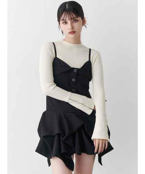 MURUA（ムルーア）の「フレアスリーブアクセントニット（ニット/セーター・レディース・ブラック/アイボリー/グリーン/ブラウン/ホワイト/グレー・FREE）」の17枚目の写真