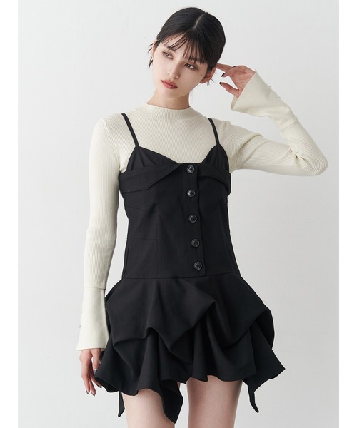 MURUA（ムルーア）の「フレアスリーブアクセントニット（ニット/セーター・レディース・ブラック/アイボリー/グリーン/ブラウン/ホワイト/グレー・FREE）」の16枚目の写真