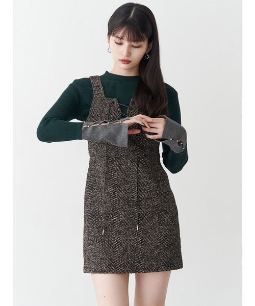 MURUA（ムルーア）の「フレアスリーブアクセントニット（ニット/セーター・レディース・ブラック/アイボリー/グリーン/ブラウン/ホワイト/グレー・FREE）」の20枚目の写真