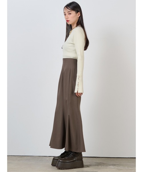 MURUA（ムルーア）の「フレアスリーブアクセントニット（ニット/セーター・レディース・ブラック/アイボリー/グリーン/ブラウン/ホワイト/グレー・FREE）」の14枚目の写真