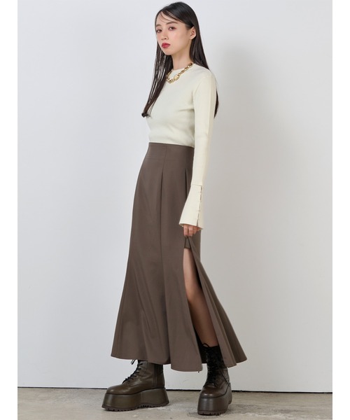 MURUA（ムルーア）の「フレアスリーブアクセントニット（ニット/セーター・レディース・ブラック/アイボリー/グリーン/ブラウン/ホワイト/グレー・FREE）」の15枚目の写真