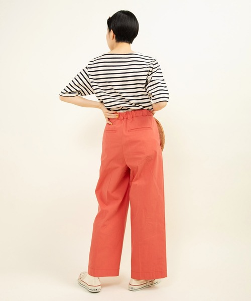 CHILD WOMAN（チャイルドウーマン）の「16/2空紡糸ボーダー チェリー刺繍5分袖プルオーバー（Tシャツ/カットソー・レディース・ブルー/アイボリー/ネイビー/レッド・FREE）」の19枚目の写真