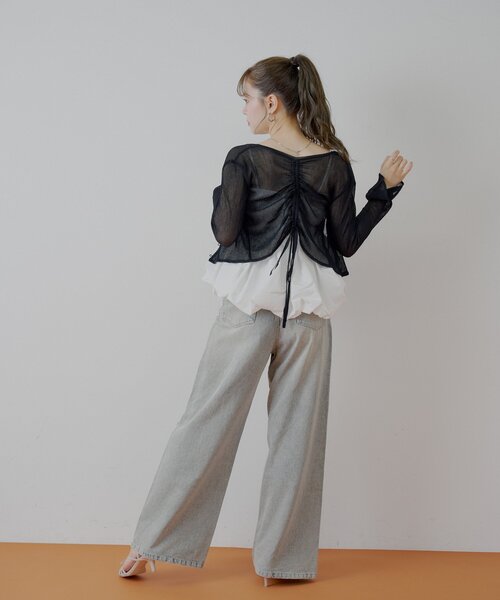 前後2wayドロストシアーカーディガン（カーディガン/ボレロ