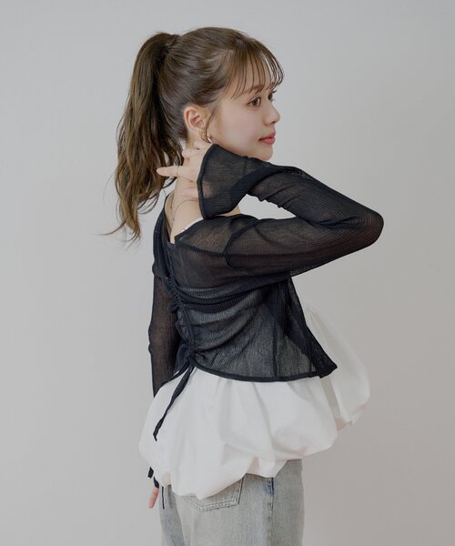 前後2wayドロストシアーカーディガン（カーディガン/ボレロ