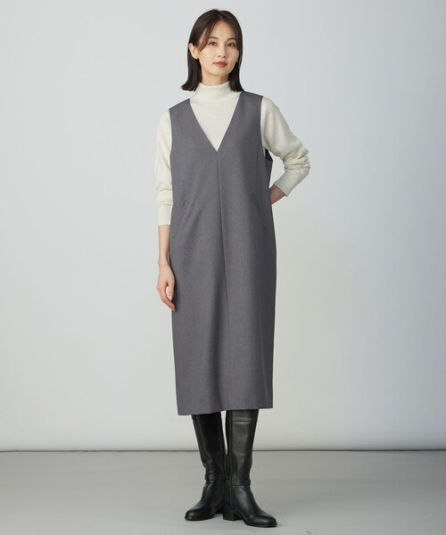 J.PRESS(ジェイプレス)の「ツムギートflannel ジャンパースカート(スカート・レディース・グレー系/ネイビー系/ベージュ系・T13/T15)」の7枚目の写真