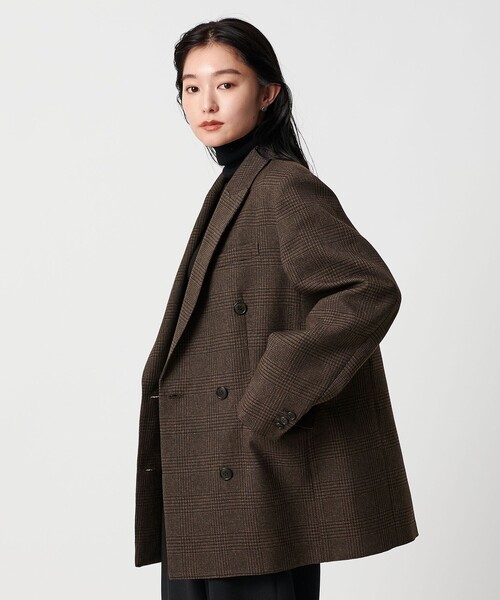 新品 ユナイテッドアローズ ジャケット ダブル ブラック 36 MARW UNITED ARROWS＞オーバー ダブル ジャケット（テーラード