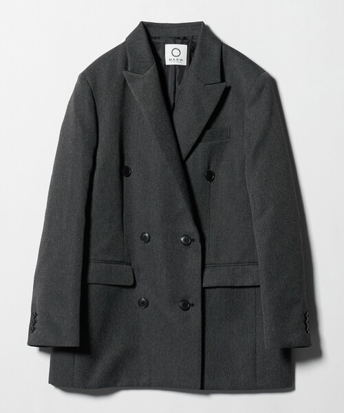 【美品】ユナイテッドアローズ オーバーサイズ ダブル ジャケット L ガンクラブ 美品】ユナイテッドアローズ オーバーサイズ ダブル ジャケット