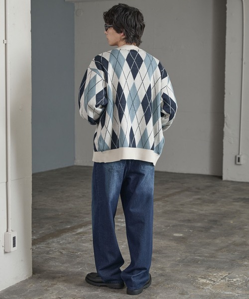 KANGOL(カンゴール)の「KANGOL/カンゴール 別注 ロゴ ワンポイント刺繍 デザインアソートシームポケットルーズニットカーディガン(カーディガン/ボレロ・メンズ・ブラック系/チャコール/ブラウン/アイボリー/ネイビー系・L/M)」の15枚目の写真