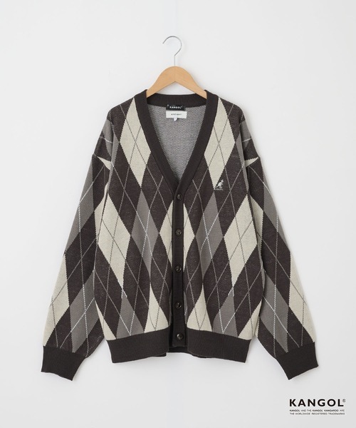 KANGOL(カンゴール)の「KANGOL/カンゴール 別注 ロゴ ワンポイント刺繍 デザインアソートシームポケットルーズニットカーディガン(カーディガン/ボレロ・メンズ・ブラック系/チャコール/ブラウン/アイボリー/ネイビー系・L/M)」の16枚目の写真