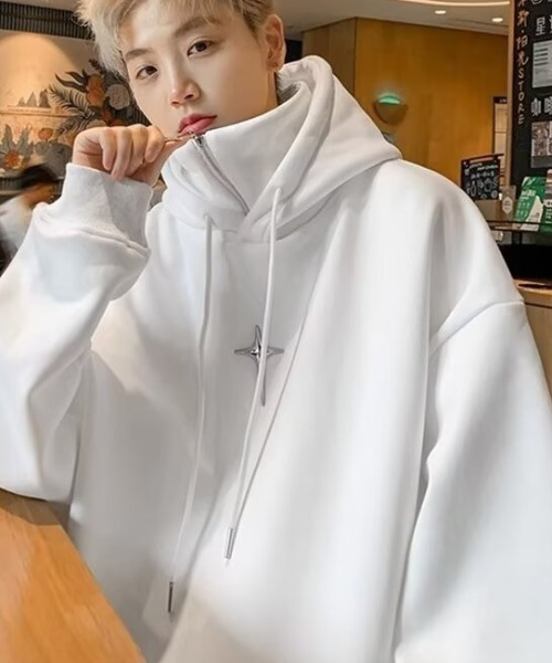 セール】【25年秋冬新作】ビッグシルエットハイネッククロスブローチ