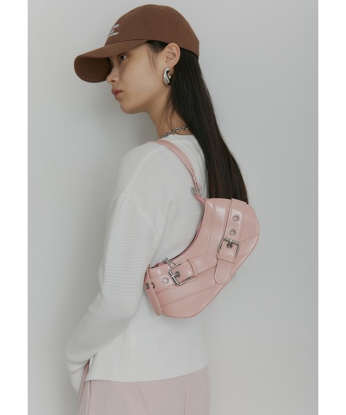 SEN TOKYO(セントーキョー)の「ベルトデザイン コンパクトショルダーバッグ(ショルダーバッグ・レディース・シルバー/ブラック/ホワイト/ピンク・FREE)」の15枚目の写真