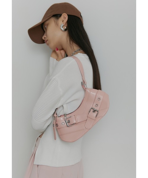 SEN TOKYO(セントーキョー)の「ベルトデザイン コンパクトショルダーバッグ(ショルダーバッグ・レディース・シルバー/ブラック/ホワイト/ピンク・FREE)」の21枚目の写真