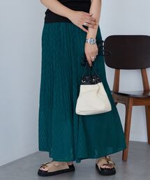 muta グリーン プリーツスカート パンチング フレアスカート [全3色] – muta Online Store