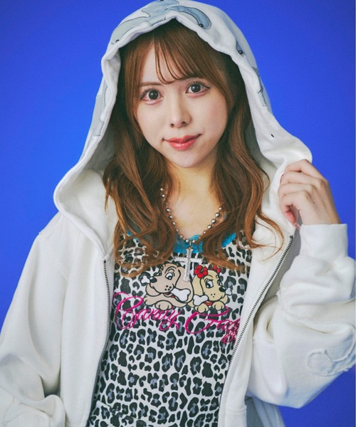 Amilige × GILTYxGILTY✨パーカー　羽　フーディー　ホワイト 美品】GILTYxGILTY ギルティギルティ ギルギル Amilige