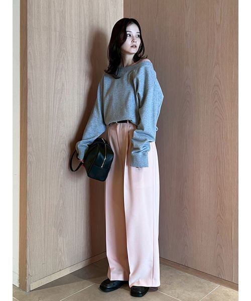 Mila Owen（ミラオーウェン）の「ドライタッチ2タックワイドパンツ（その他パンツ・レディース・ピンク/キャメル/マルチ/ブラック・00/0/1）」の16枚目の写真