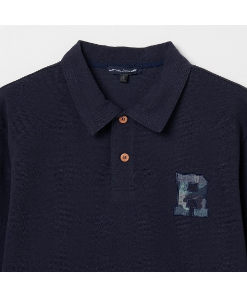ROSASEN(ロサーセン)の「【Rosasen/GOLF】鹿の子ダンボール ワッペン長袖ポロ(シャツ/ブラウス・メンズ・ネイビー/グレー/ブルー・52/48/50)」の6枚目の写真