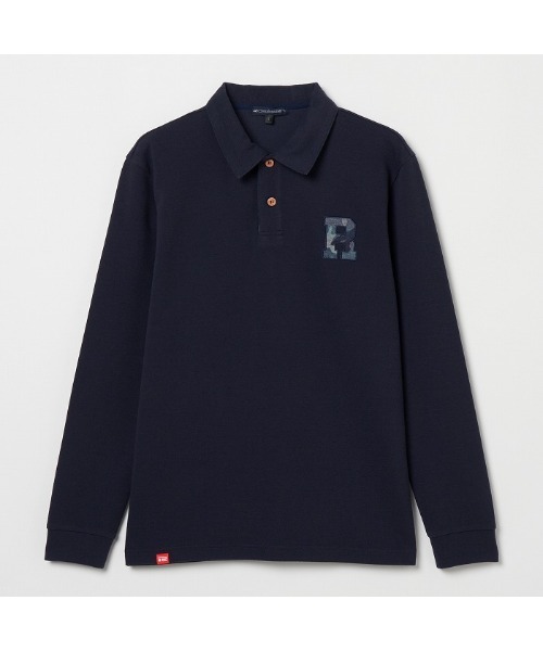 ROSASEN(ロサーセン)の「【Rosasen/GOLF】鹿の子ダンボール ワッペン長袖ポロ(シャツ/ブラウス・メンズ・ネイビー/グレー/ブルー・52/48/50)」の4枚目の写真