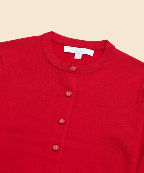 BROOKS BROTHERS(ブルックスブラザーズ)の「メリノウール クルーネックカーディガン(カーディガン/ボレロ・レディース・アイボリー/グレー/ダークグリーン/レッド/キャメル・X-SMALL/SMALL/LARGE/MEDIUM)」の14枚目の写真