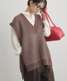 KATHARINE ROSS | 【KATHARINE ROSS】5G両畔配色Vベスト(ベスト)