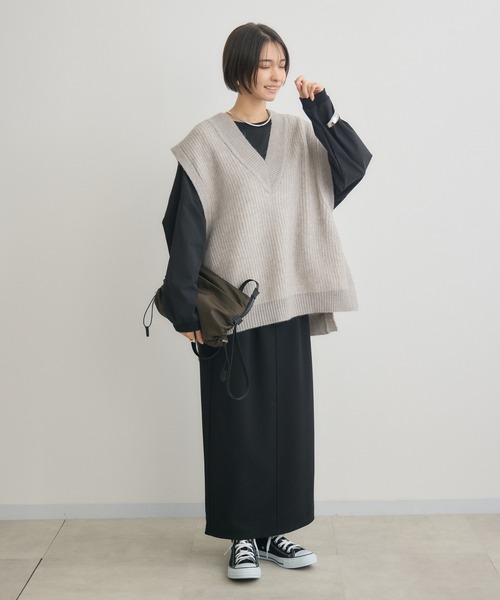 KATHARINE ROSS（キャサリンロス）の「【KATHARINE ROSS】5G両畔配色Vベスト（ベスト・レディース・グレイッシュベージュ/ブラウン・MEDIUM）」の16枚目の写真