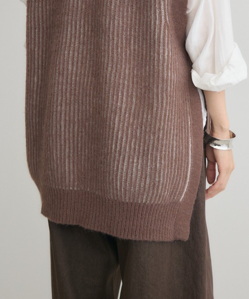 KATHARINE ROSS（キャサリンロス）の「【KATHARINE ROSS】5G両畔配色Vベスト（ベスト・レディース・グレイッシュベージュ/ブラウン・MEDIUM）」の15枚目の写真