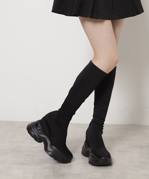 ESPERANZA（エスペランサ）の「【楽ちん×美脚】スニーカーソールストレッチロングブーツ（ブーツ・レディース・ブラック系2/ブラック系3・LL/L/M/S）」の13枚目の写真