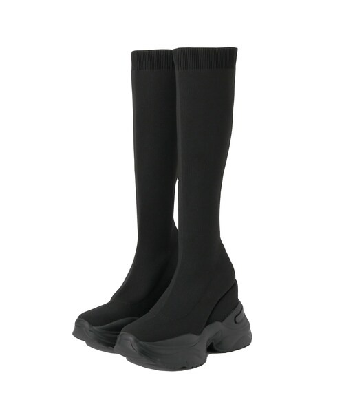 ESPERANZA（エスペランサ）の「【楽ちん×美脚】スニーカーソールストレッチロングブーツ（ブーツ・レディース・ブラック系2/ブラック系3・LL/L/M/S）」の16枚目の写真