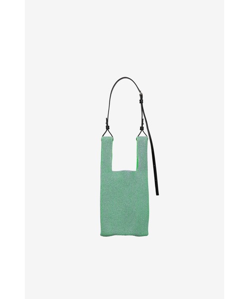 ショルダーバッグ LASTFRAME KYOTO LLIC MARKET BAG KYOTO METALLIC MARKET BAG SMALL / SILVER × NEON GREEN – LASTFRAME