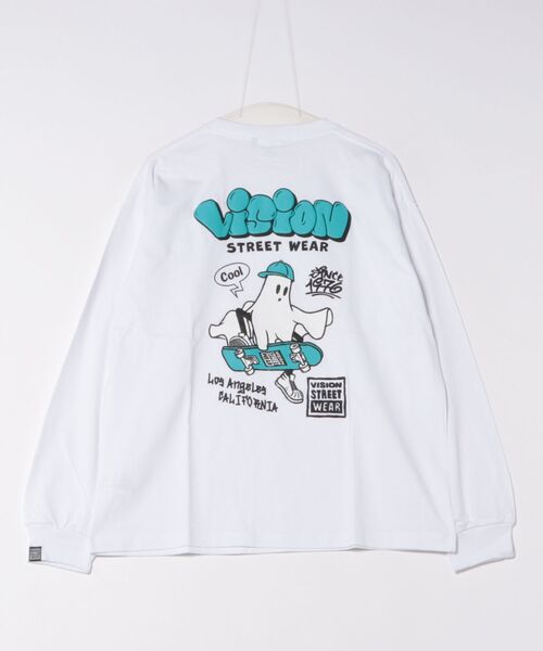 VISION STREET WEAR（ヴィジョンストリートウェア）の「VISION STREET WEAR　ゴースト発砲プリントロンT（Tシャツ/カットソー・メンズ・ネイビー/ホワイト/ブラック・M/L/XL）」の14枚目の写真