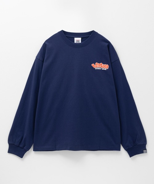 VISION STREET WEAR（ヴィジョンストリートウェア）の「VISION STREET WEAR　ゴースト発砲プリントロンT（Tシャツ/カットソー・メンズ・ネイビー/ホワイト/ブラック・M/L/XL）」の10枚目の写真