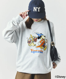 FREAK'S STORE | DISNEY/ディズニー/『ファンタジア』/ブルーム/ミッキーマウス/フロッキープリント クルーネックスウェット/リラックスフィット(スウェット)