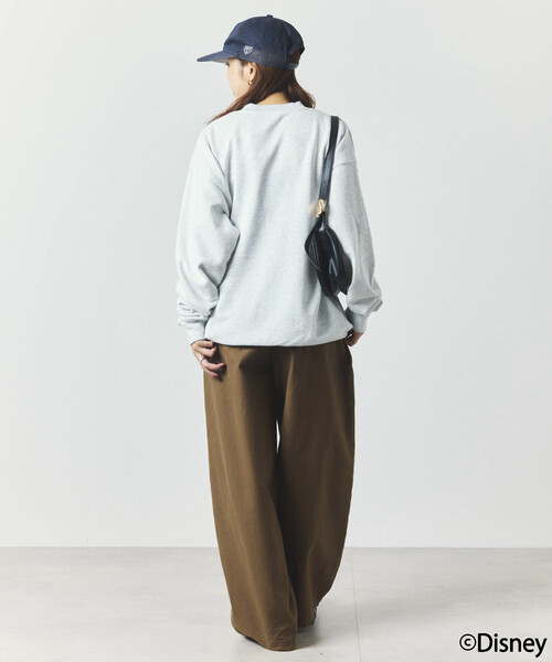 FREAK'S STORE（フリークスストア）の「DISNEY/ディズニー/『ファンタジア』/ブルーム/ミッキーマウス/フロッキープリント クルーネックスウェット/リラックスフィット（スウェット・メンズ・ライトグレー/ブラック・LARGE/MEDIUM）」の7枚目の写真