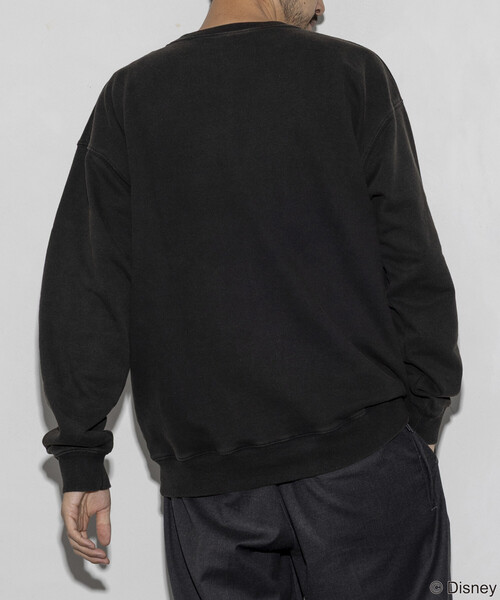 FREAK'S STORE（フリークスストア）の「DISNEY/ディズニー/『ファンタジア』/ブルーム/ミッキーマウス/フロッキープリント クルーネックスウェット/リラックスフィット（スウェット・メンズ・ライトグレー/ブラック・LARGE/MEDIUM）」の14枚目の写真