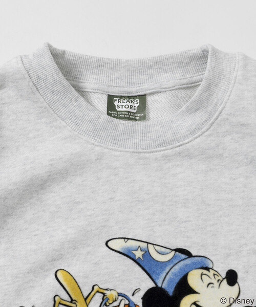 FREAK'S STORE（フリークスストア）の「DISNEY/ディズニー/『ファンタジア』/ブルーム/ミッキーマウス/フロッキープリント クルーネックスウェット/リラックスフィット（スウェット・メンズ・ライトグレー/ブラック・LARGE/MEDIUM）」の16枚目の写真