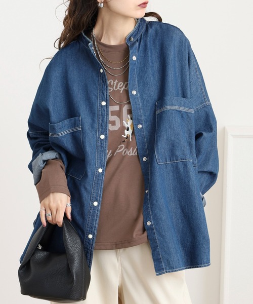 Quelle Chance(ケルシャンス)の「プリント+刺繍 長袖Tシャツ(Tシャツ/カットソー・レディース・ブラウン/オートミール/マスタード・M/L)」の5枚目の写真