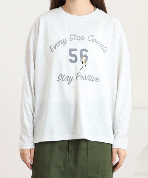 Quelle Chance(ケルシャンス)の「プリント+刺繍 長袖Tシャツ(Tシャツ/カットソー・レディース・ブラウン/オートミール/マスタード・M/L)」の16枚目の写真