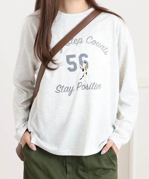 Quelle Chance(ケルシャンス)の「プリント+刺繍 長袖Tシャツ(Tシャツ/カットソー・レディース・ブラウン/オートミール/マスタード・M/L)」の9枚目の写真