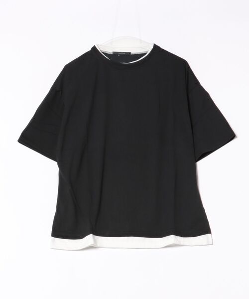 Bling Leads（ブリングリーズ）の「【Bl】フェイクレイヤードTシャツ（Tシャツ/カットソー・メンズ・ブラック/カーキ/ホワイト/ブラウン/ベージュ/ブルー・LARGE/X-LARGE/MEDIUM）」の9枚目の写真