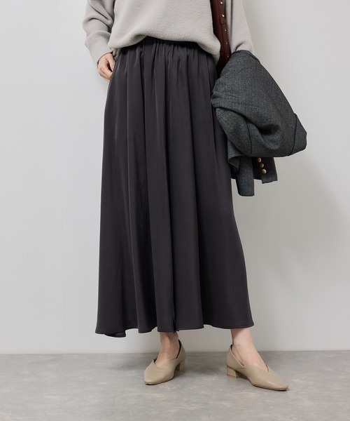 ROPE' PICNIC（ロペピクニック）の「イージースカーチョ/着丈が選べる（その他パンツ・レディース・チャコールグレー/ダークブラウン/ベージュ・M/TM）」の8枚目の写真