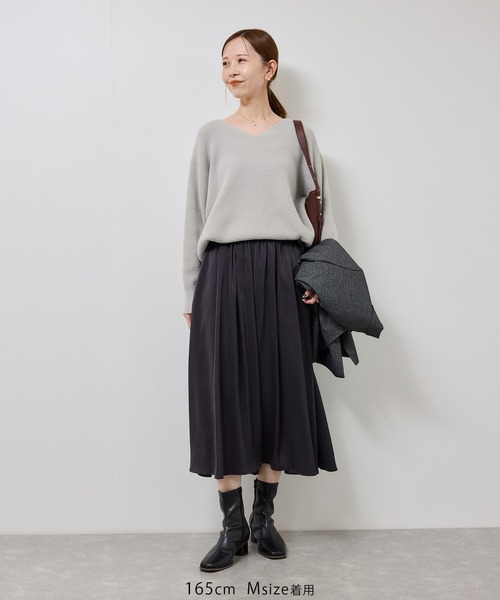 ROPE' PICNIC（ロペピクニック）の「イージースカーチョ/着丈が選べる（その他パンツ・レディース・チャコールグレー/ダークブラウン/ベージュ・M/TM）」の4枚目の写真