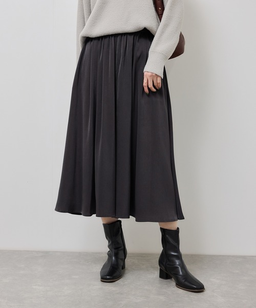 ROPE' PICNIC（ロペピクニック）の「イージースカーチョ/着丈が選べる（その他パンツ・レディース・チャコールグレー/ダークブラウン/ベージュ・M/TM）」の5枚目の写真