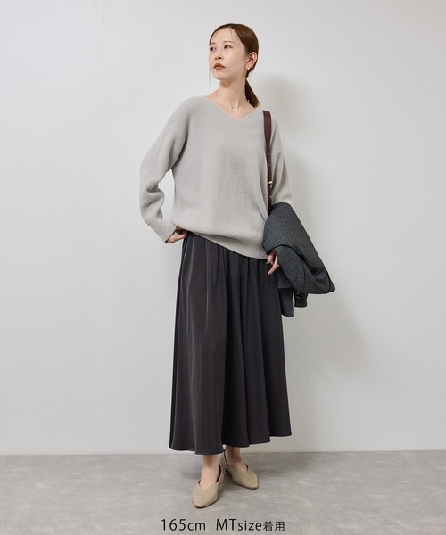 ROPE' PICNIC（ロペピクニック）の「イージースカーチョ/着丈が選べる（その他パンツ・レディース・チャコールグレー/ダークブラウン/ベージュ・M/TM）」の6枚目の写真