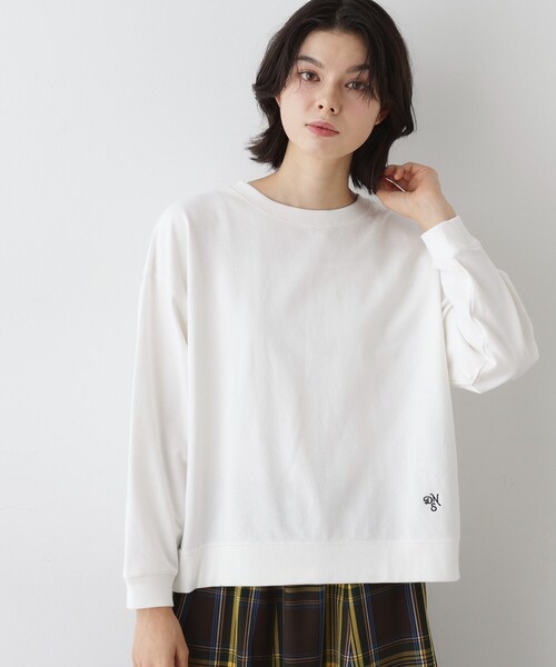 Dessin(デッサン)の「【洗える】サイドスナップカットソー(Tシャツ/カットソー・レディース・ホワイト系/グレー/ネイビー・01/02/03)」の22枚目の写真