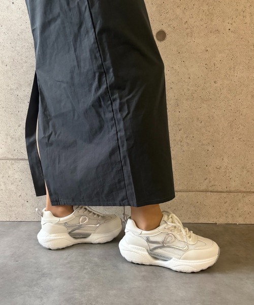 ALL BLACK(オールブラック)の「【軽量/236g/厚底/4.5cm/カップインソール】ホワイトボリュームスニーカー(スニーカー・レディース・ホワイト・37/39/38/36/40)」の12枚目の写真