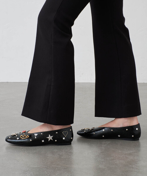 セール】GRISEレザーSURREALモチーフフラット（その他シューズ